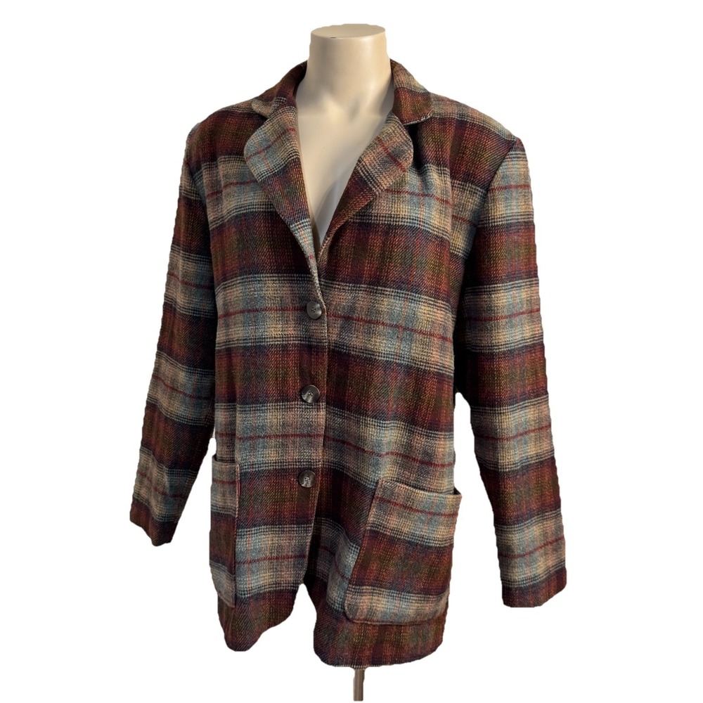 VTG Womens‎ Plaid Blazer Sz M English Countryside Preppy Ivy League Heritage